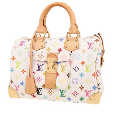 Sac à main Louis Vuitton  Speedy 30 Édition Limitée en toile blanche et multicolore