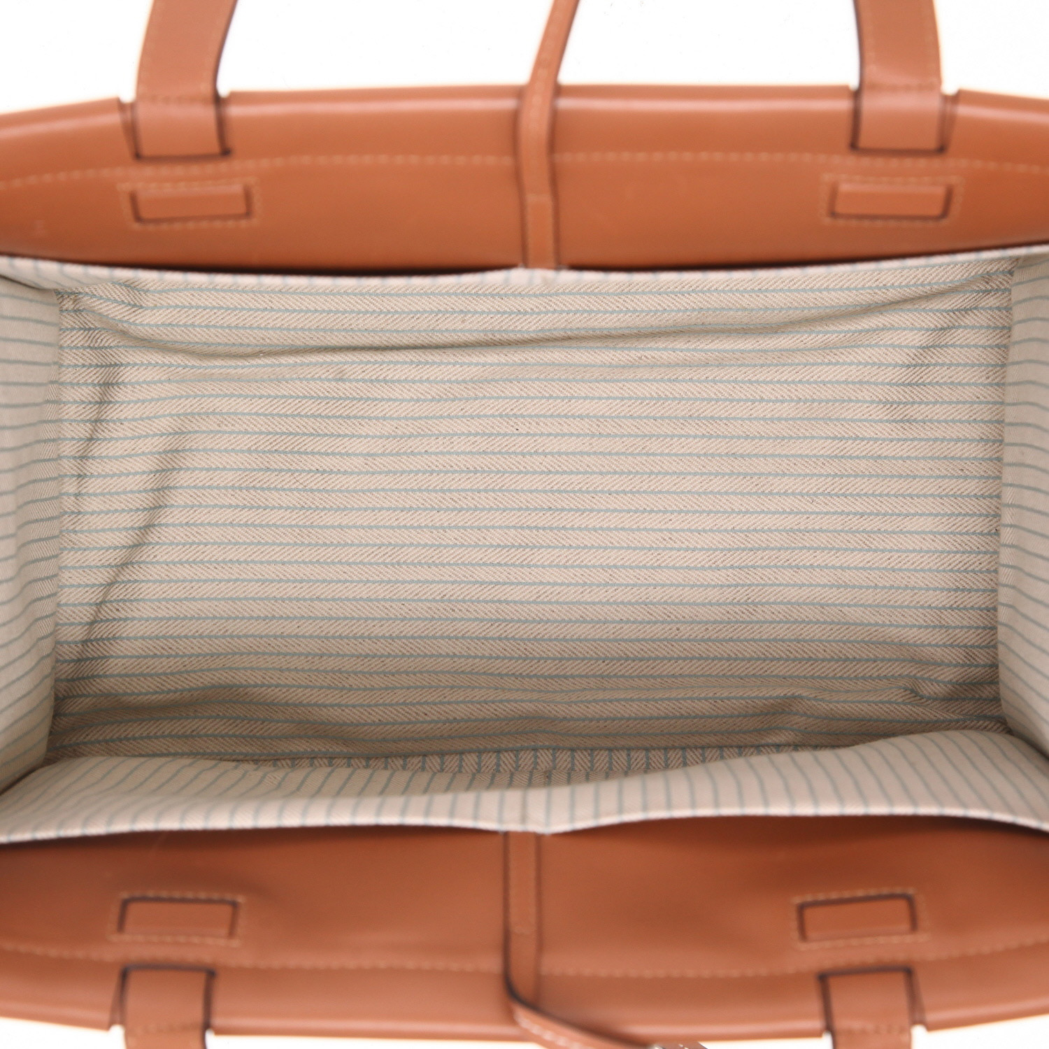 Sac cabas Loewe  Cushion en toile vert-d'eau et cuir marron - Detail D3