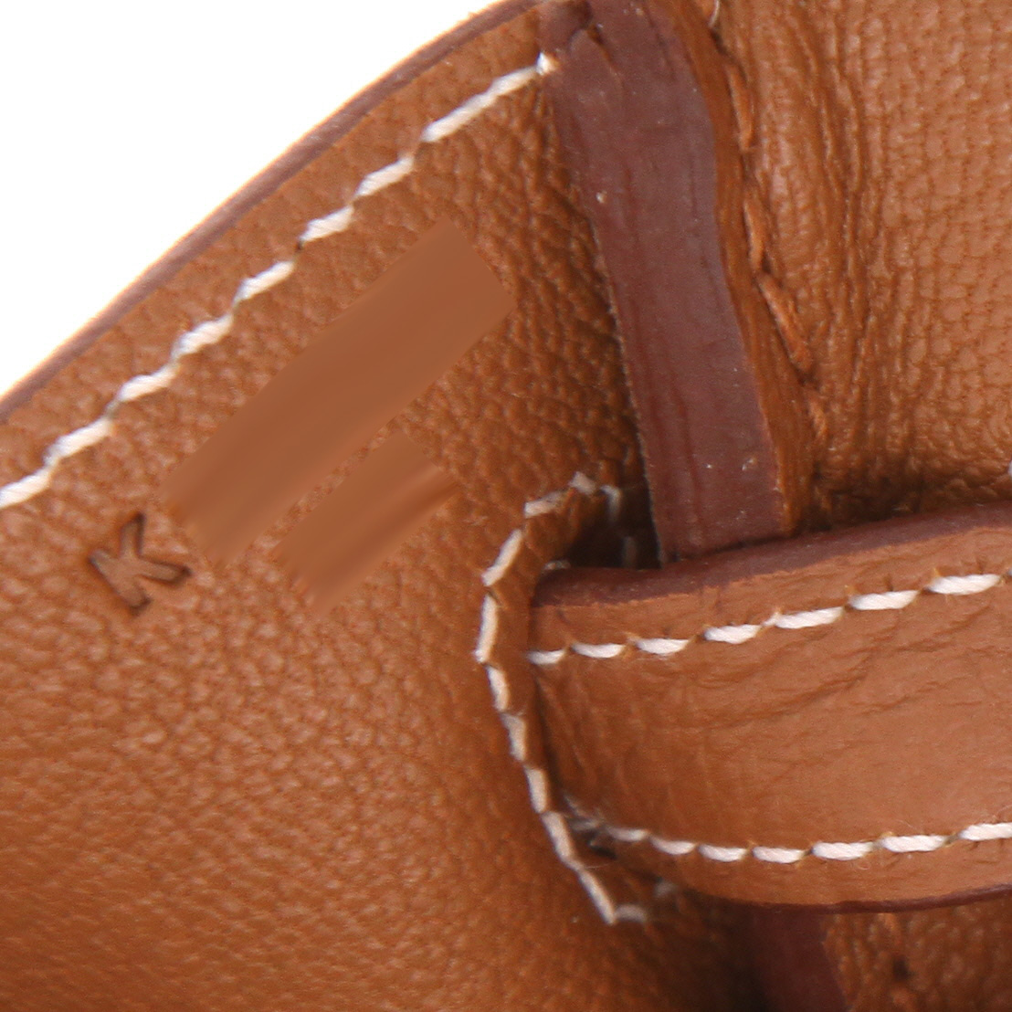 Hermès  Birkin 25 cm handbag  in gold togo leather - Detail D4