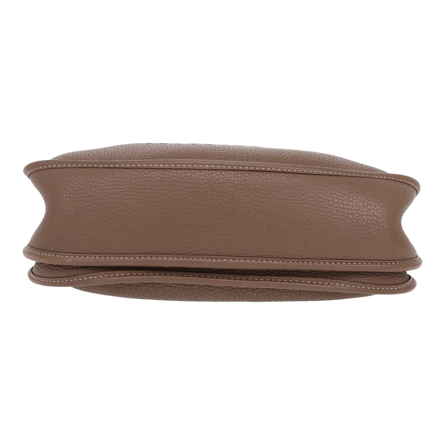 Bolso bandolera Hermès  Evelyne 29 cm en cuero togo marrón etoupe - Detail D1