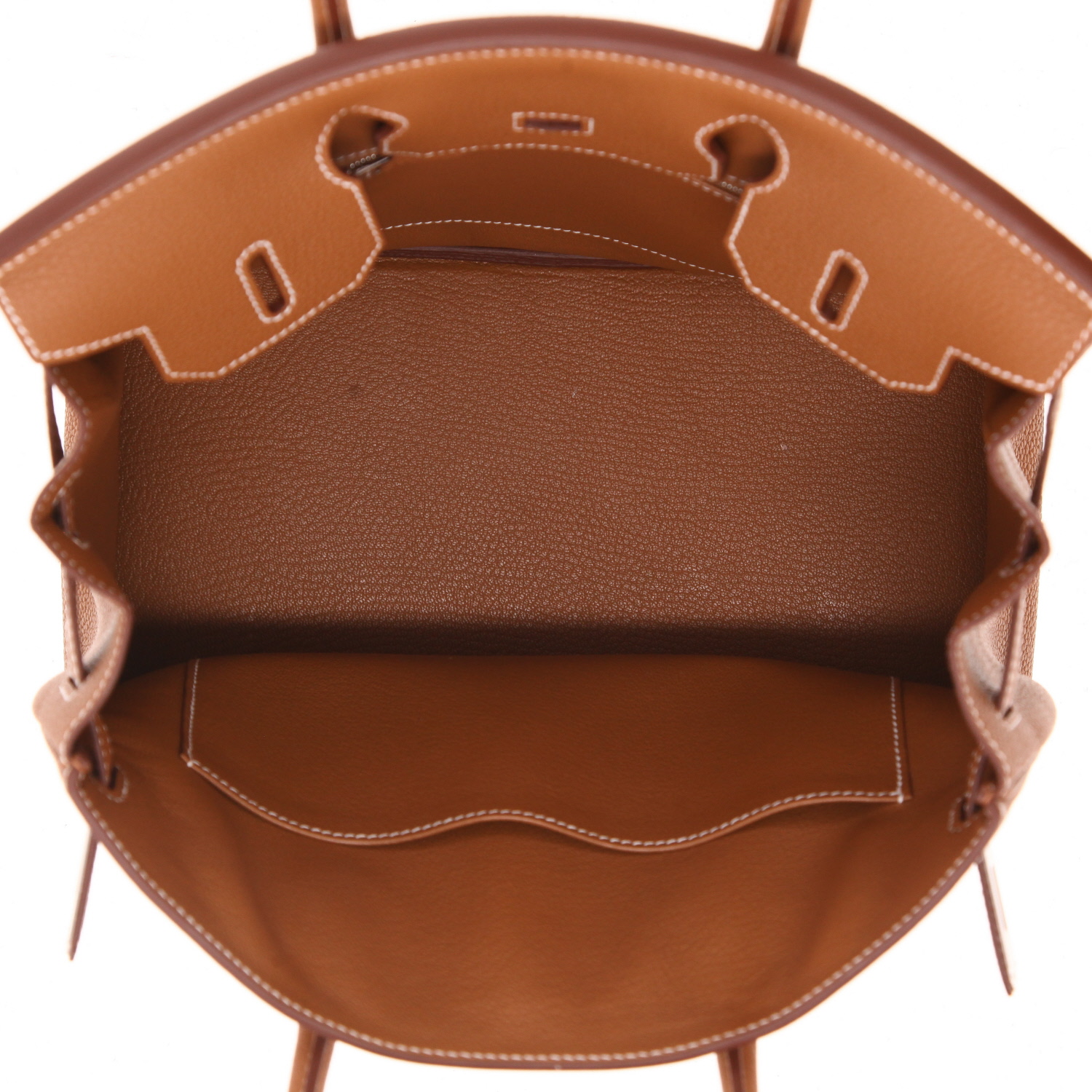 Hermès  Birkin 30 cm handbag  in gold togo leather - Detail D3