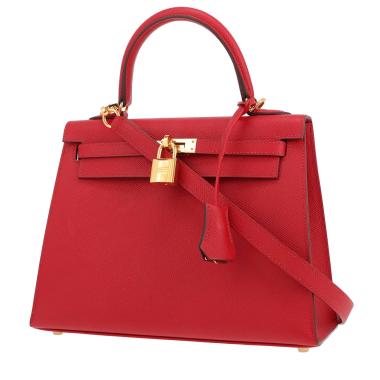 Hermès  Kelly 25 cm handbag  in red Piment epsom leather