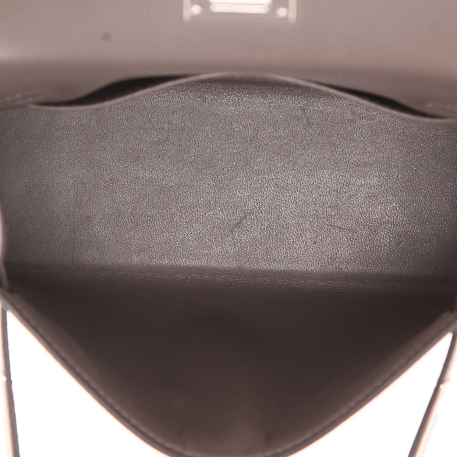 Sac bandoulière Hermès  Kelly 20 cm en cuir epsom Gris Meyer - Detail D3