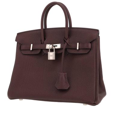 Hermès  Birkin 25 cm handbag  in Rouge Sellier togo leather