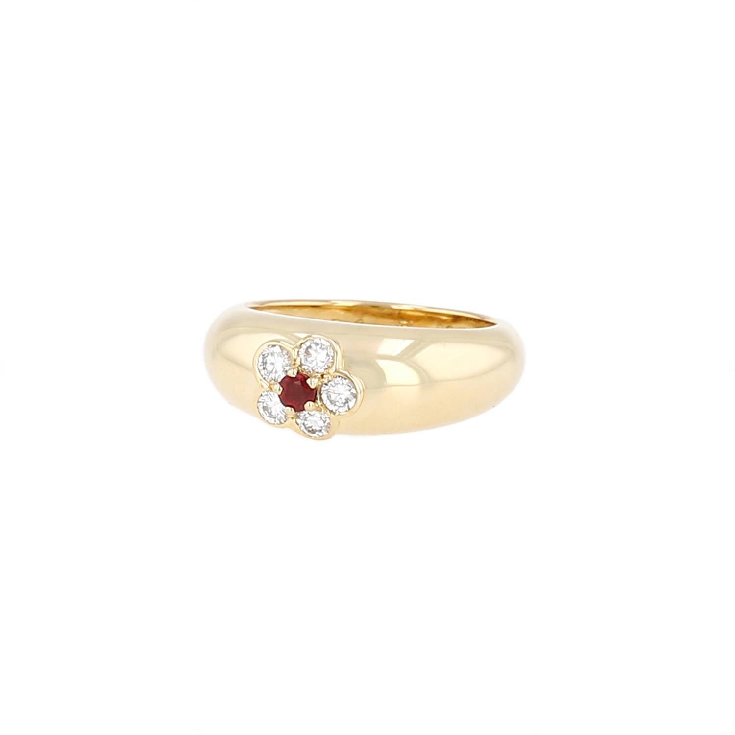 Bague Van Cleef & Arpels années 80 diamants rubis occasion