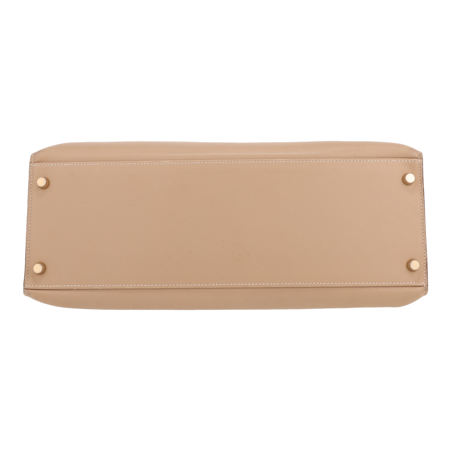 Borsa Hermès Kelly Flat in pelle Swift beige - Detail D1