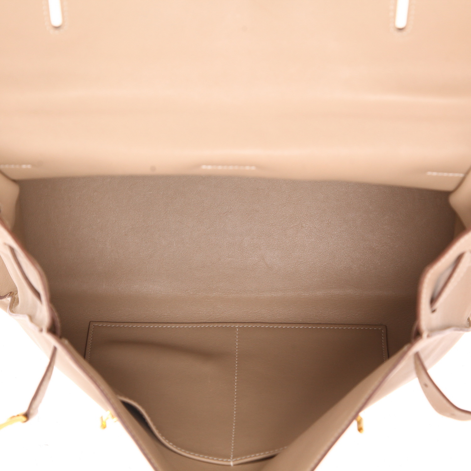 Hermès Kelly Flat handbag in beige Swift leather - Detail D3