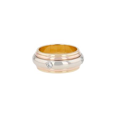 Anello Cartier Saturne in 3 ori e diamanti