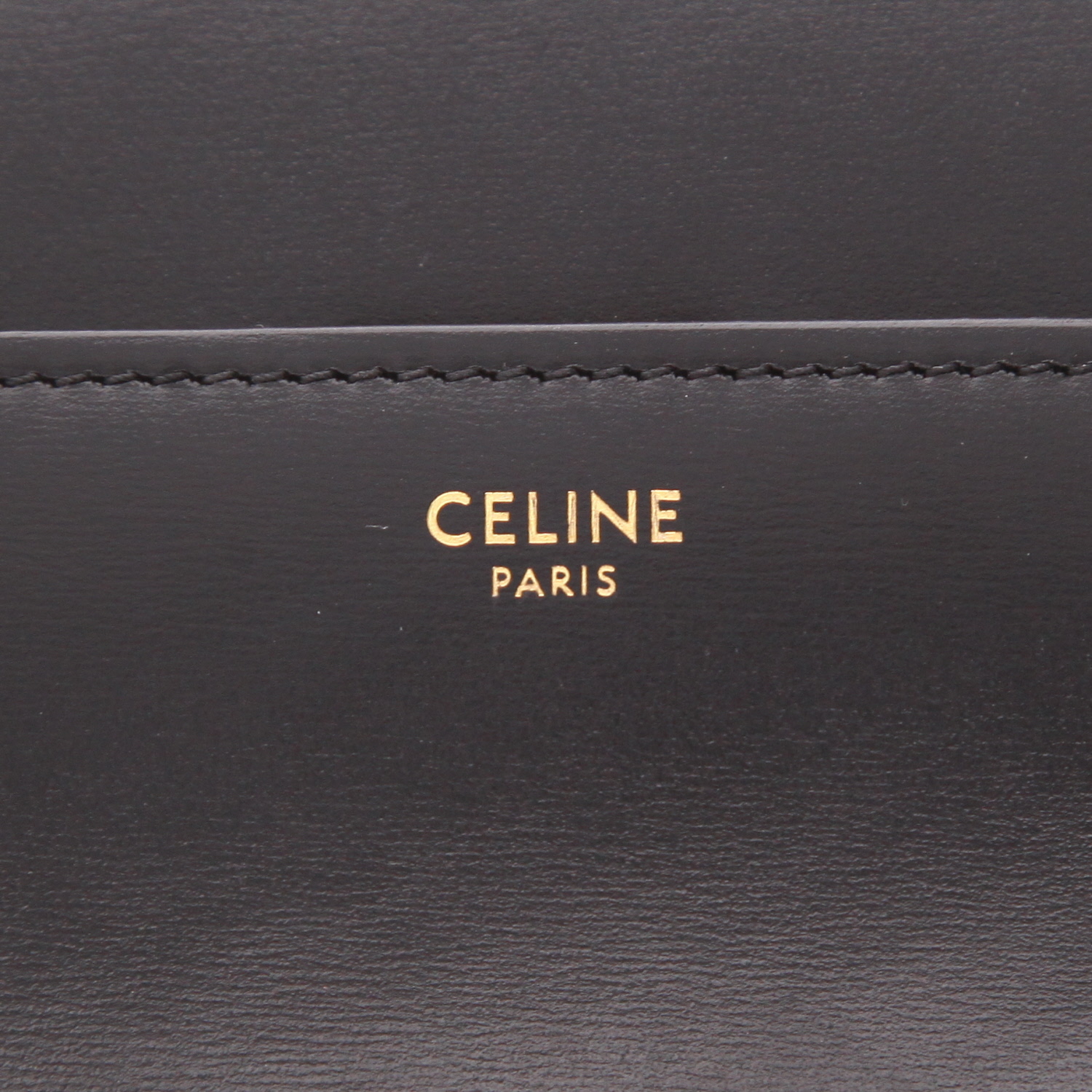 Celine  Classic Box handbag  in black smooth leather - Detail D2