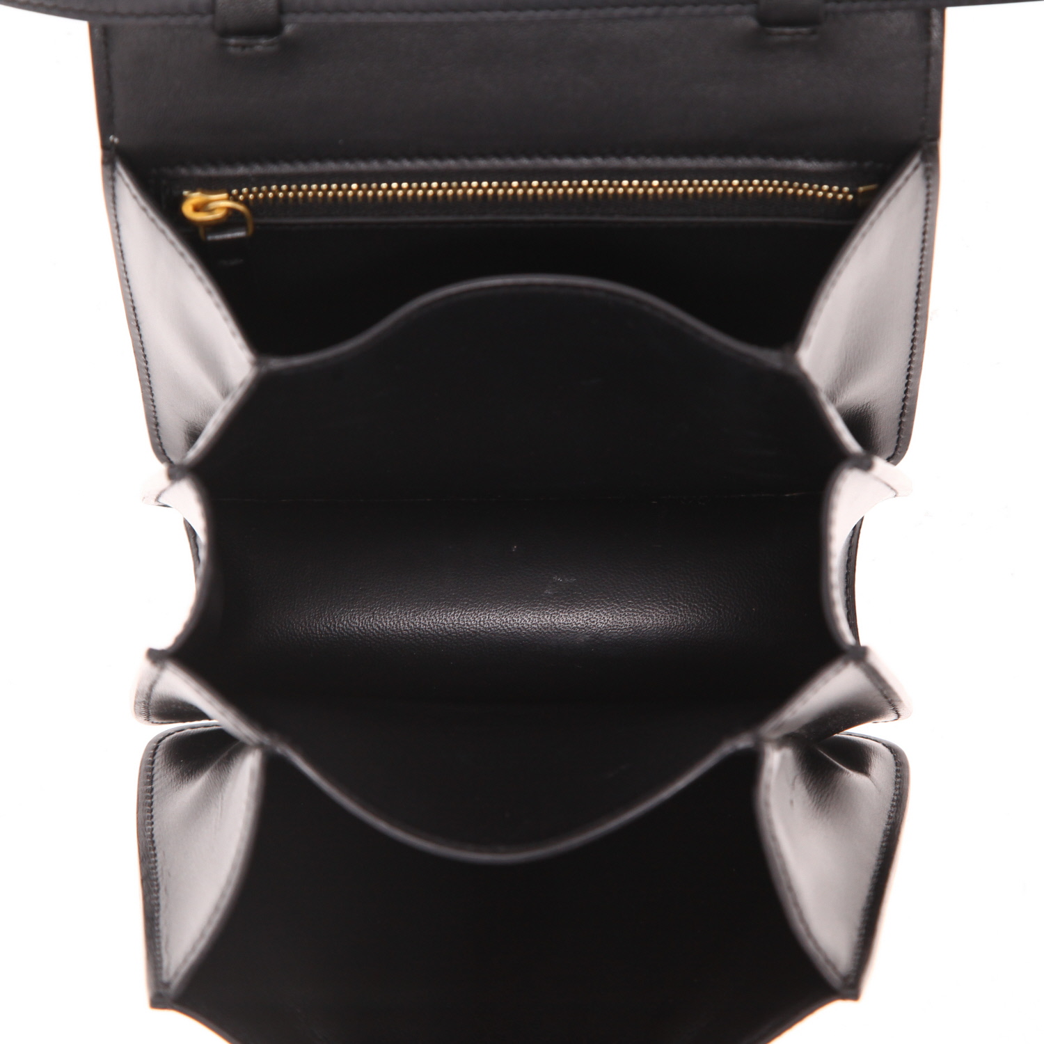 Borsa Celine  Classic Box in pelle liscia nera - Detail D3