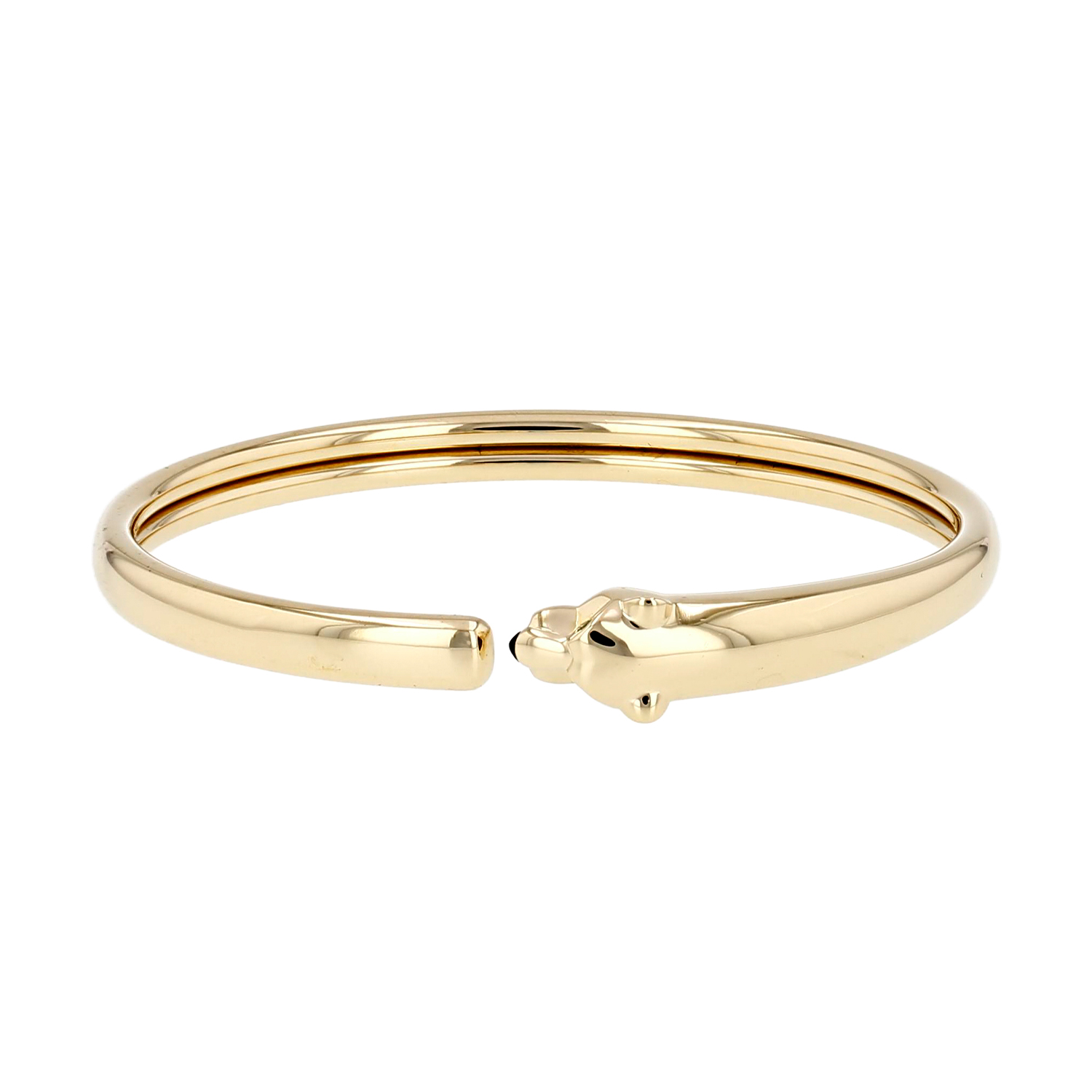 Bracciale a cerchio Cartier Panthère in oro giallo, Tsavorite e onice - Detail D1