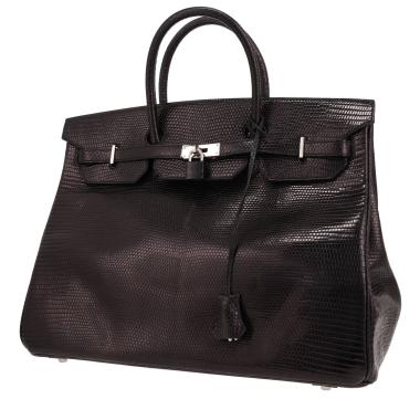 Bolso de mano Hermès  Birkin 40 cm en piel de lagarto negra