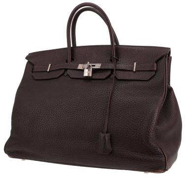 Hermès  Birkin 40 cm handbag  in brown grained leather