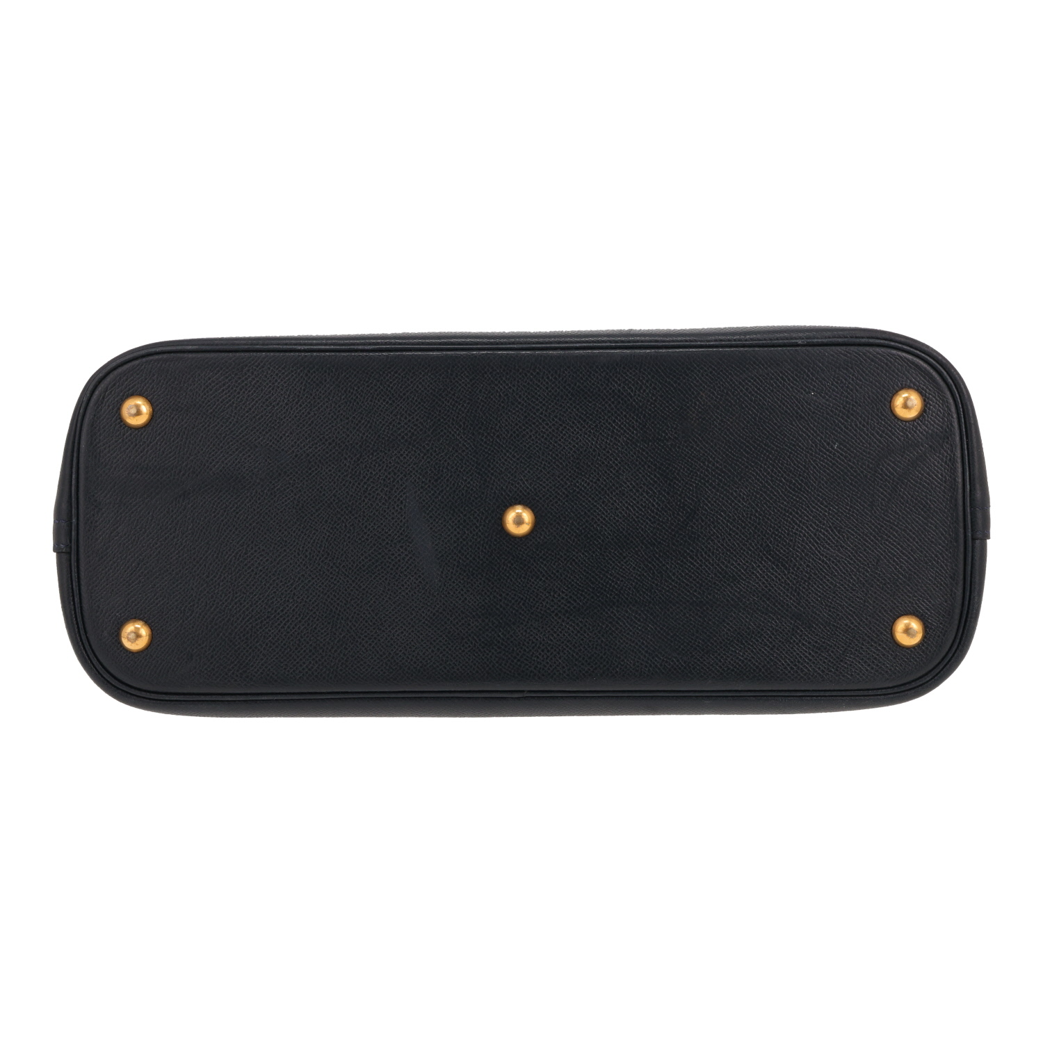 Hermès  Bolide 35 cm handbag  in navy blue and red Courchevel leather - Detail D1