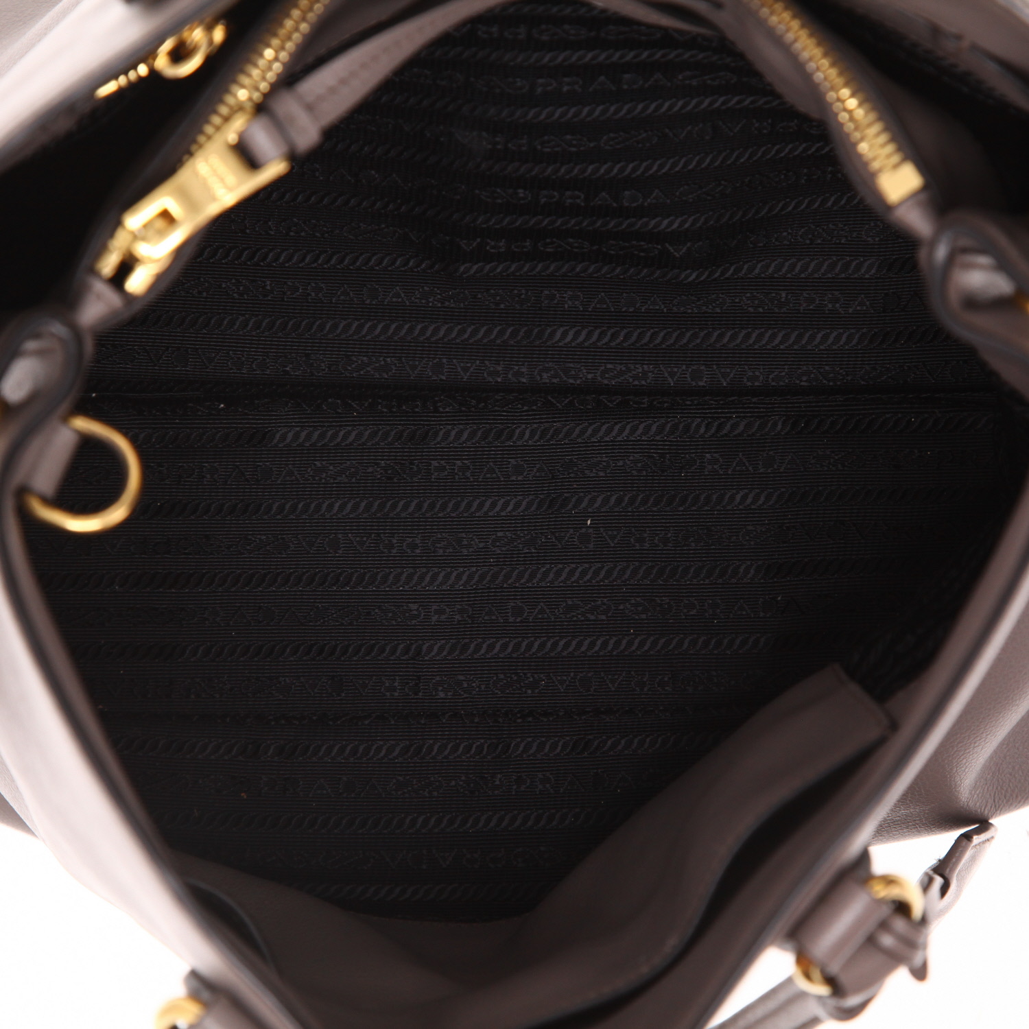 Bolso de mano Prada   en cuero Argile - Detail D3