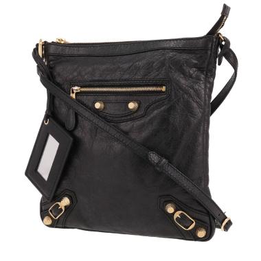 Sac bandoulière Balenciaga  City en cuir vieilli noir