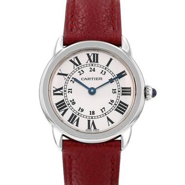 Montre Cartier Ronde Solo petit modèle  en acier Ref: Cartier - 2933  Vers 2010