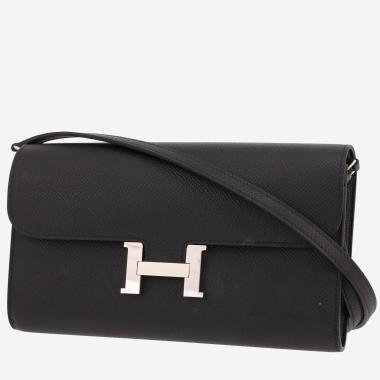 Borsa a tracolla Hermès  Constance Long To Go in pelle Epsom nera