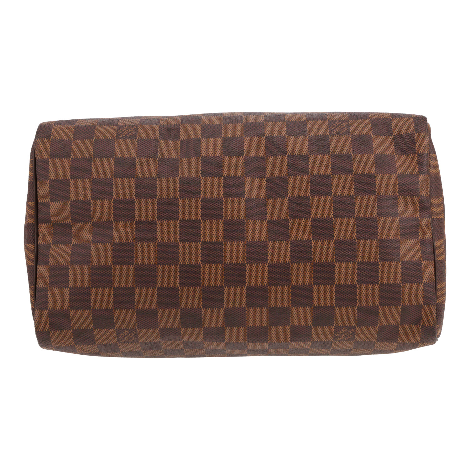 Borsa Louis Vuitton  Speedy 30 in tela a scacchi ebana e pelle marrone - Detail D1