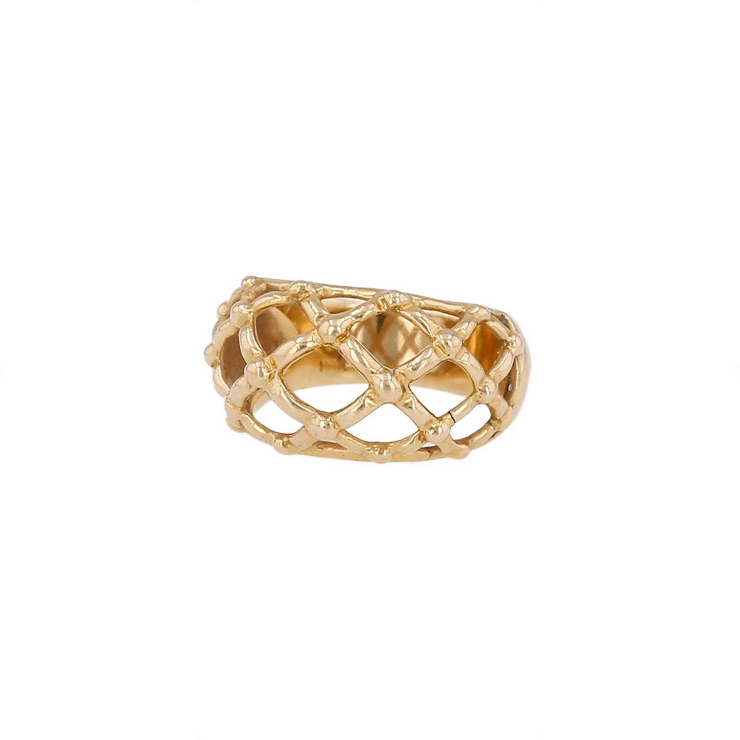 Bague Chaumet années 1980 or jaune ajourée occasion Bague Chaumet années 1980 or jaune ajourée occasion
