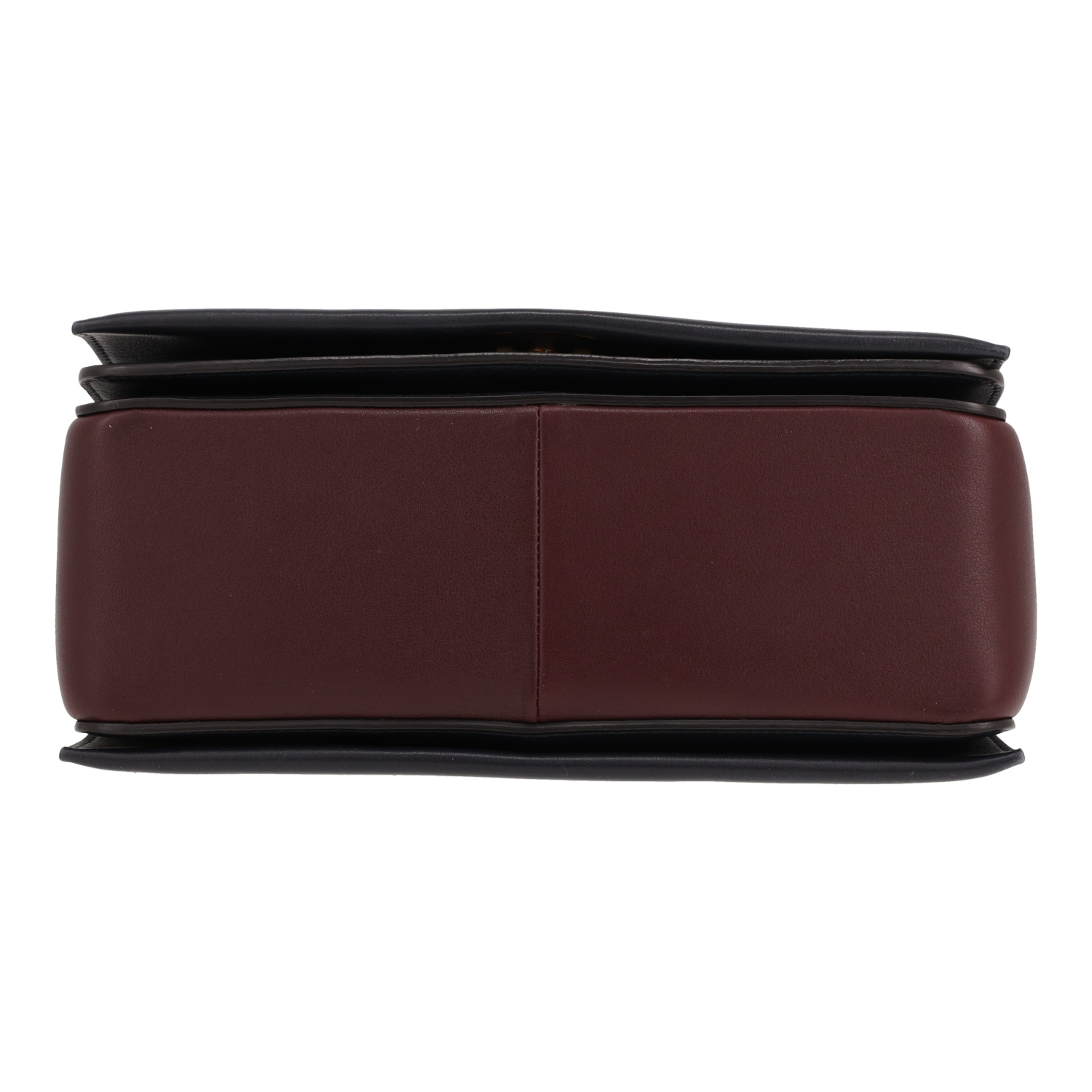 Borsa a tracolla Celine  Frame in pelle blu marino e bordeaux - Detail D1