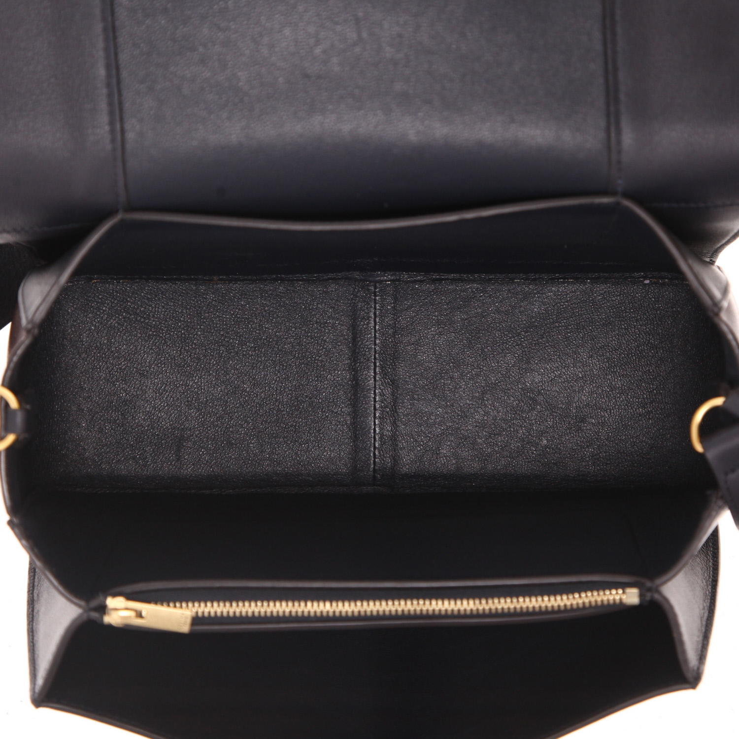 Borsa a tracolla Celine  Frame in pelle blu marino e bordeaux - Detail D3