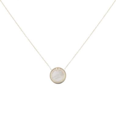 Collier Tiffany & Co Tiffany T en or jaune, diamants et nacre