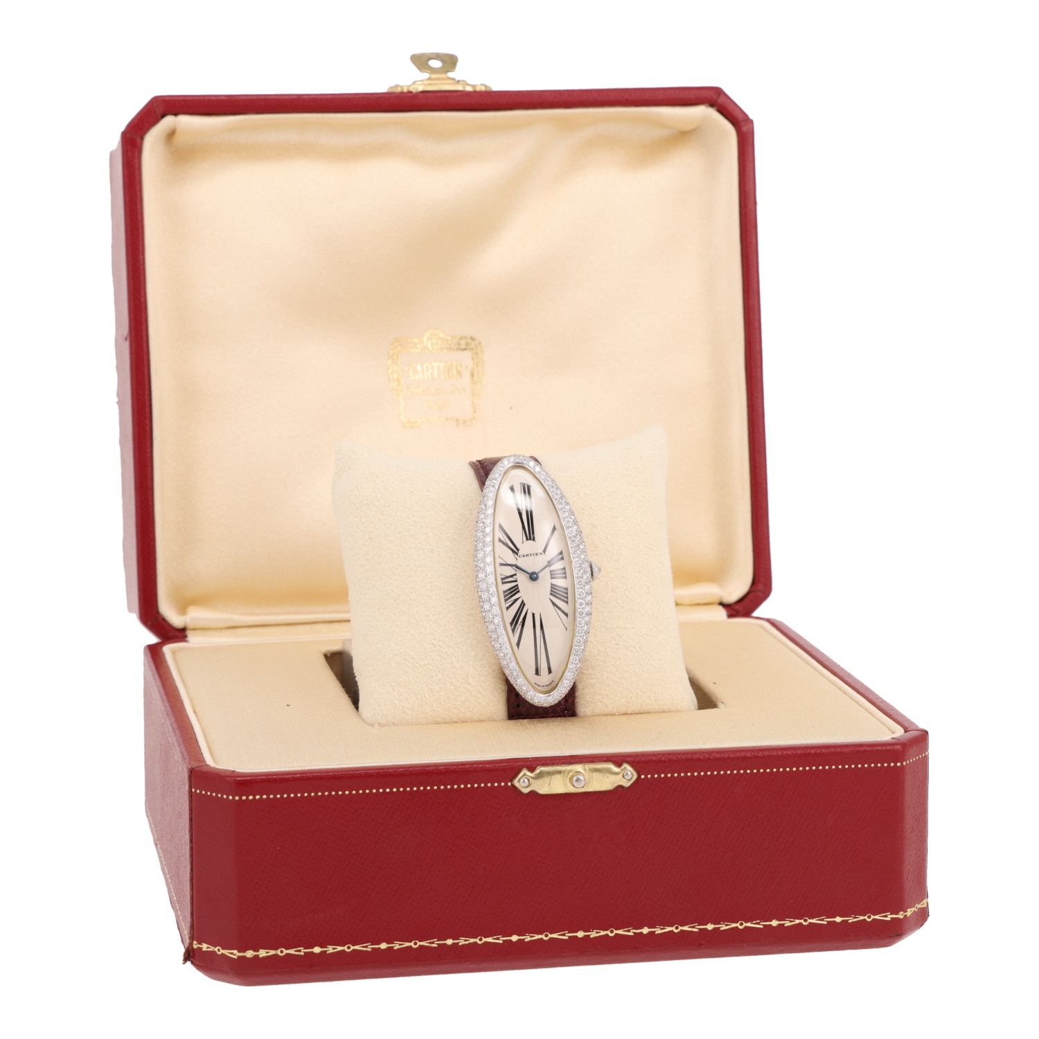 Cartier Baignoire allongée  in white gold Ref: Cartier - 2460  Circa 1990