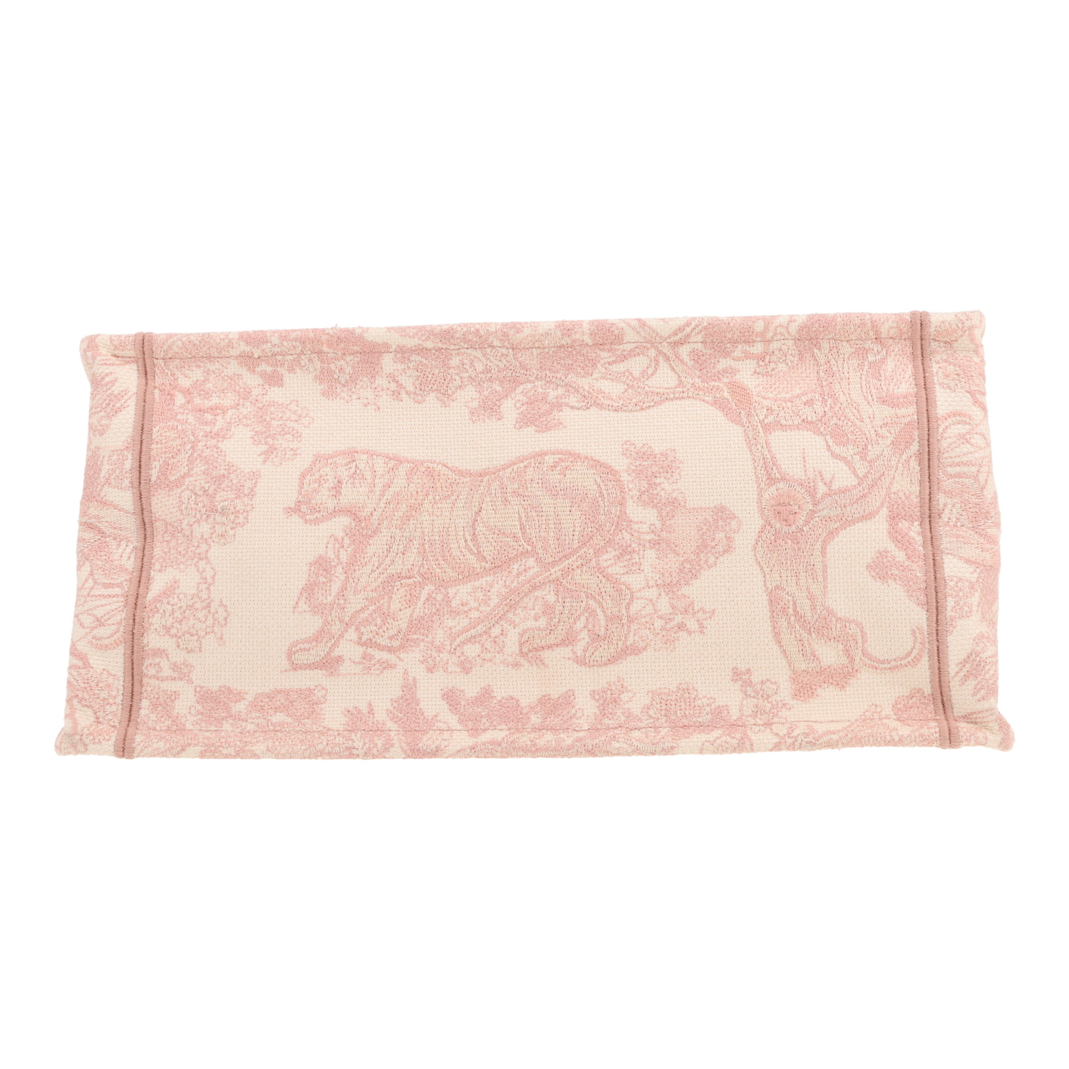 Sac cabas Dior  Book Tote moyen modèle  en toile rose - Detail D1