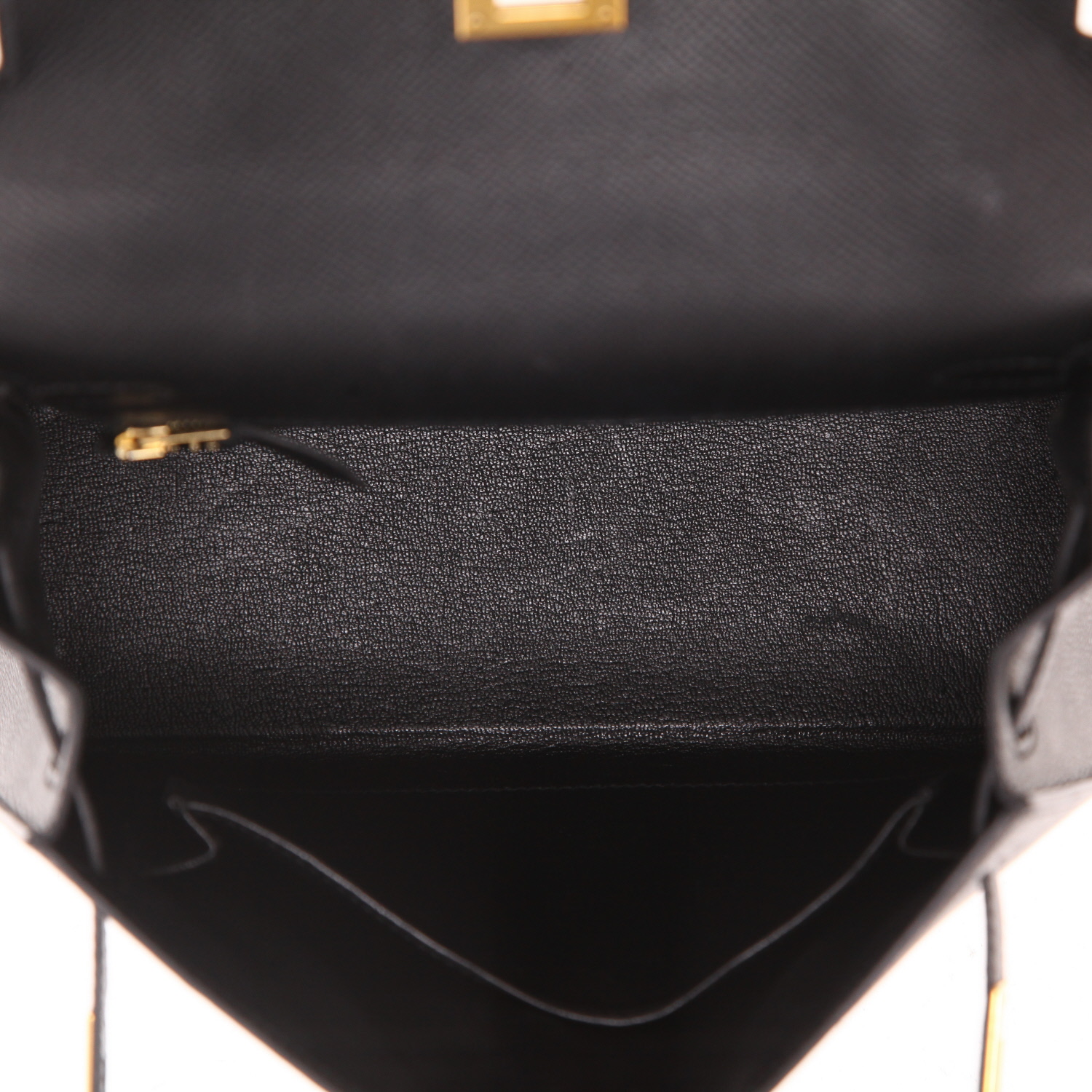 Hermès  Kelly 25 cm handbag  in black epsom leather - Detail D3