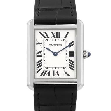 Cartier Tank Solo  large model  in stainless steel and stainless steel Ref: Cartier - 3169  Circa 2010