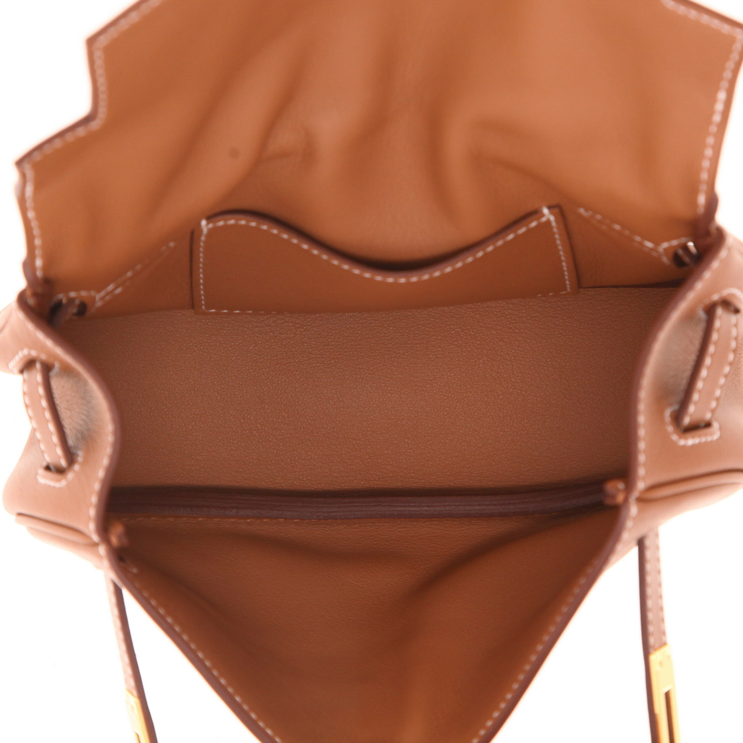 Bolso bandolera Hermès  Kelly Moove en cuero swift color oro - Detail D3