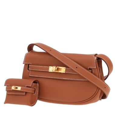 Hermès  Kelly Moove shoulder bag  in gold Swift leather
