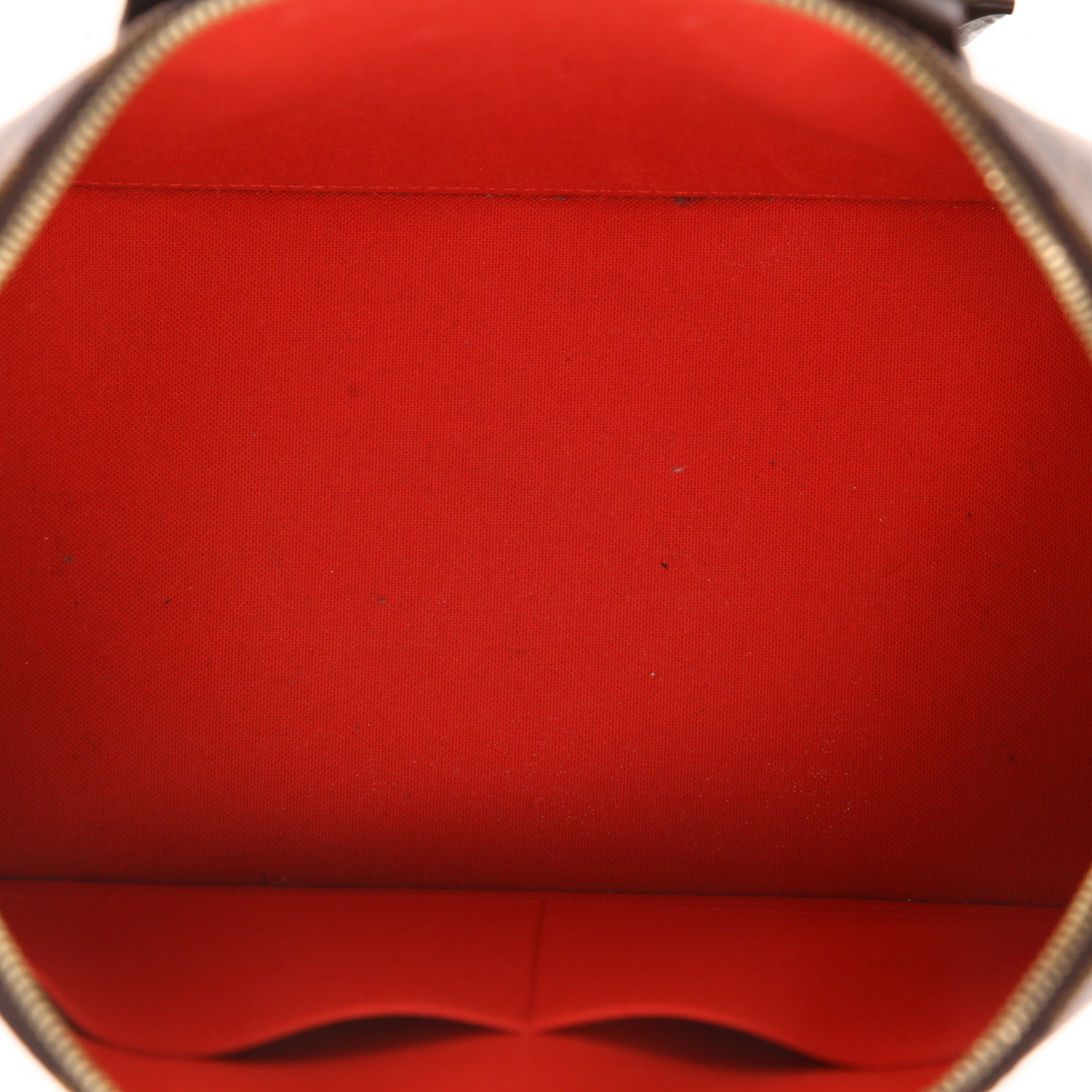 Bolso de mano Louis Vuitton  Alma modelo pequeño  en lona a cuadros ébano y cuero marrón - Detail D3