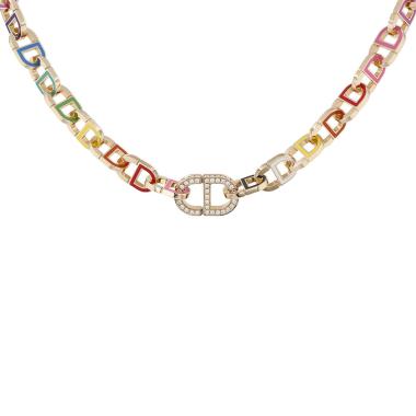 Collar Dior Color Dior de oro amarillo, diamantes y laca