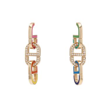 Pendientes Dior Color Dior de oro amarillo, diamantes y laca