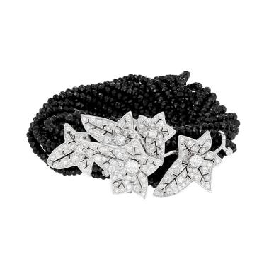Boucheron Lierre de Paris bracelet in white gold, diamonds and spinel