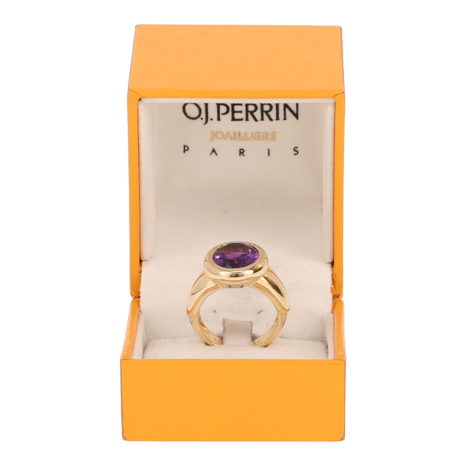 Sortija O.J. Perrin  de oro amarillo y amatista - Detail D2
