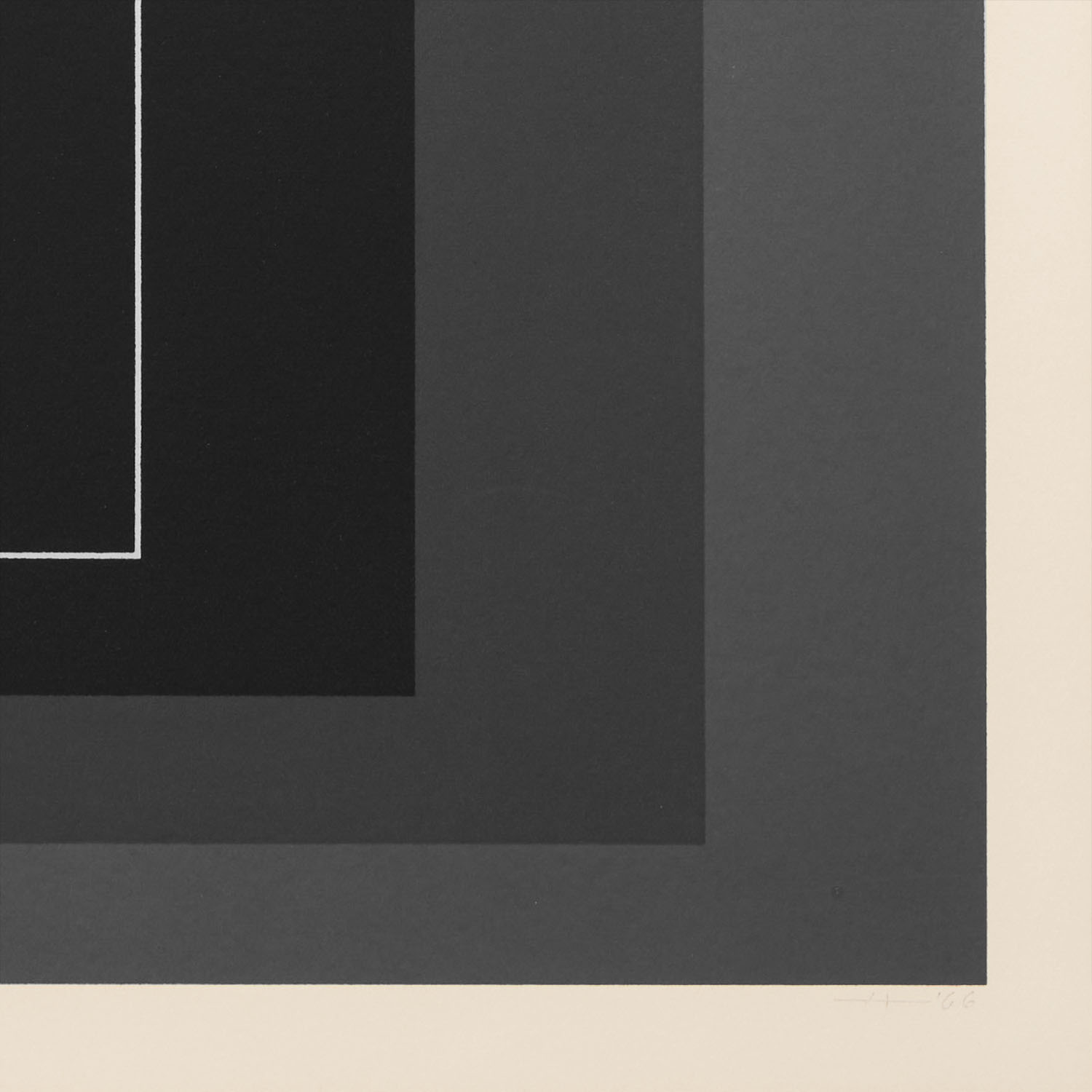 WLS VIII, from White Line Squares (Series I) - 1966 - Detail D4