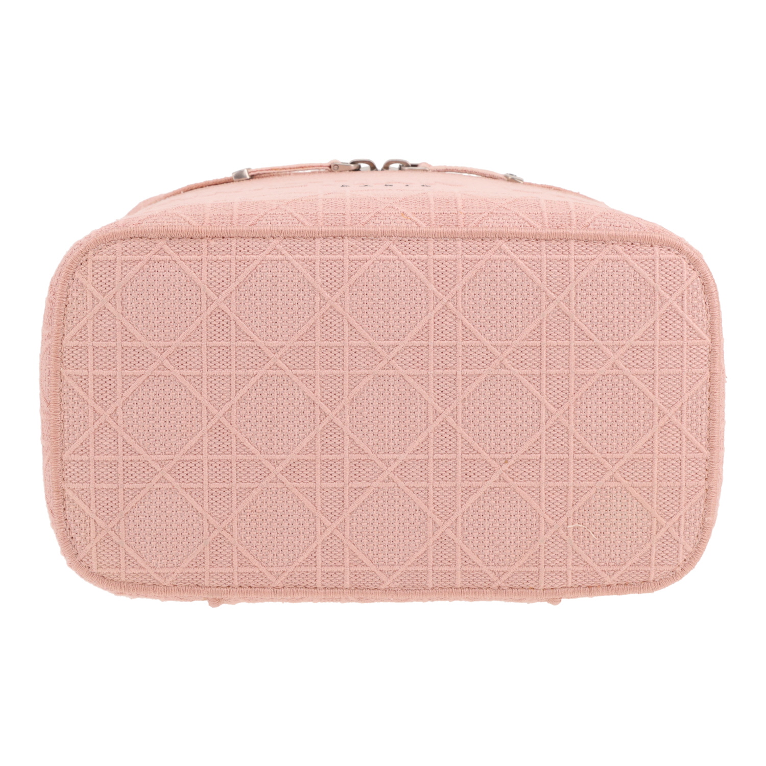 Bolso de mano Dior  Travel Vanity en lona cannage rosa - Detail D1