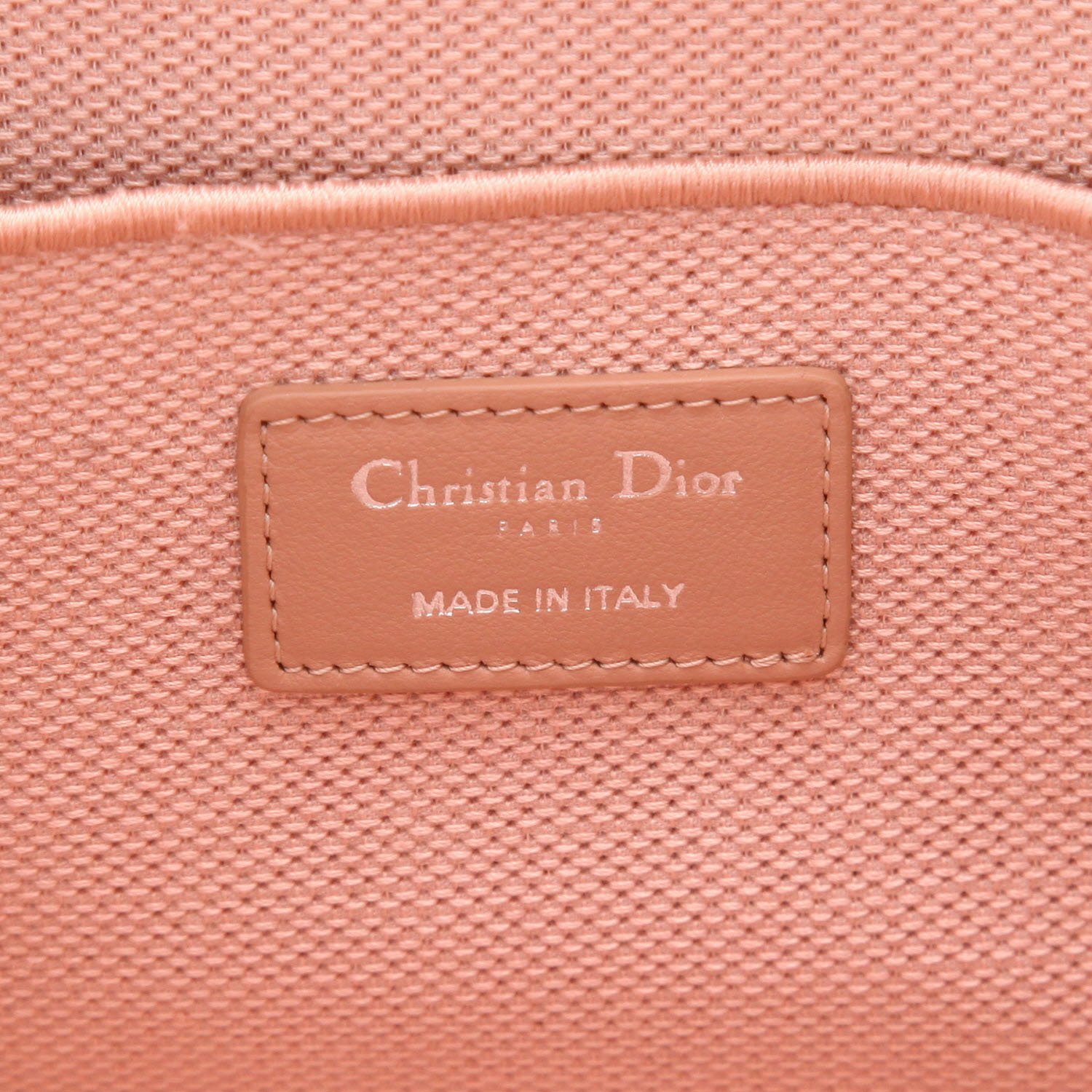 Dior  Travel Vanity handbag  in pink canvas cannage - Detail D2