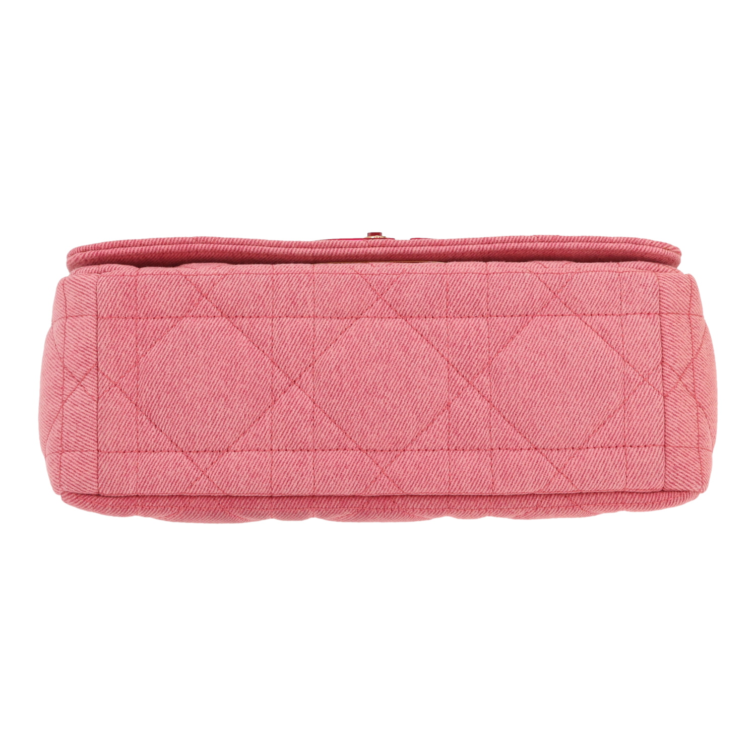 Sac à main Dior  Caro en toile denim rose - Detail D1