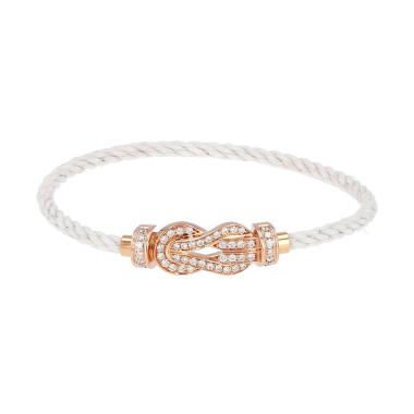 Fred Chance Infinie medium model bracelet in pink gold and diamonds