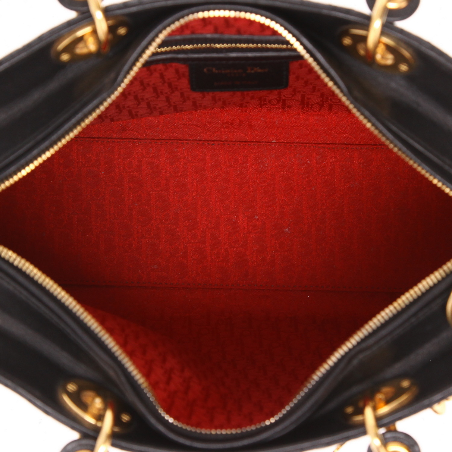 Borsa Dior  Lady Dior in pelle cannage nera - Detail D3