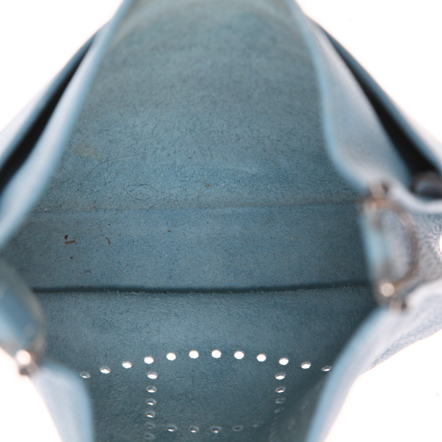 Hermès  Evelyne 29 cm shoulder bag  in blue jean togo leather - Detail D3