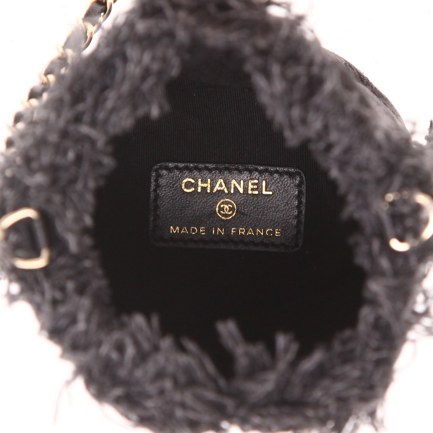 Bolso bandolera Chanel   mini  en lona denim negra - Detail D3
