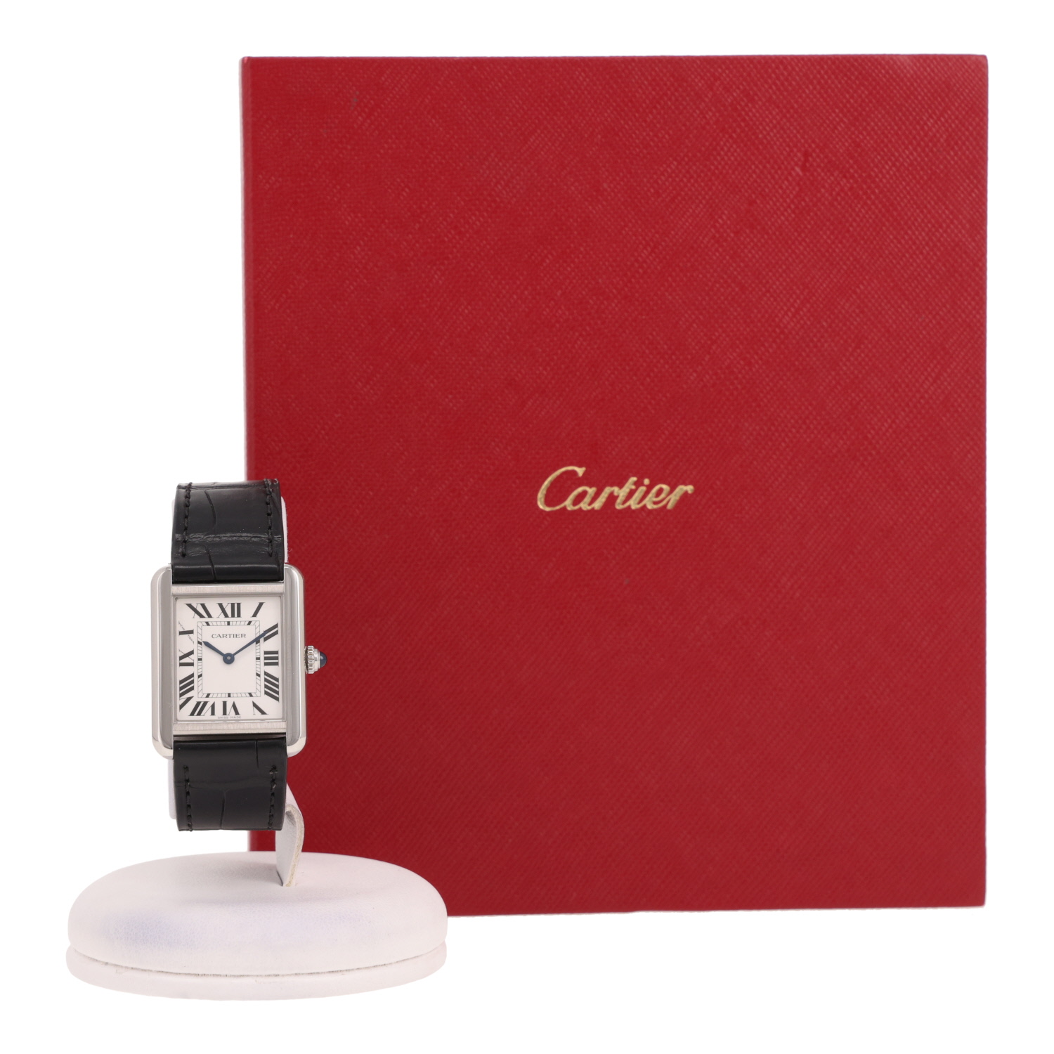 Montre Cartier Tank Solo petit modèle  en acier Ref: Cartier - 3170  Vers 2018