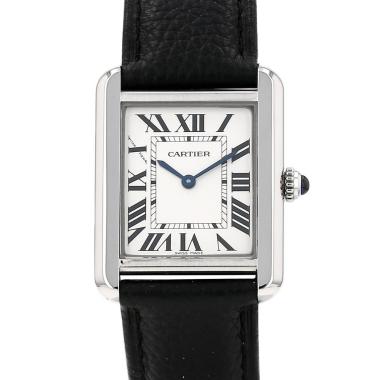 Montre Cartier Tank Solo petit modèle  en acier Ref: Cartier - 3170  Vers 2014