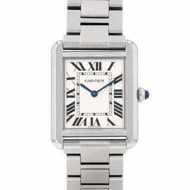 Orologio Cartier Tank Solo modello piccolo  in acciaio Ref: Cartier - 3170  Circa 2013