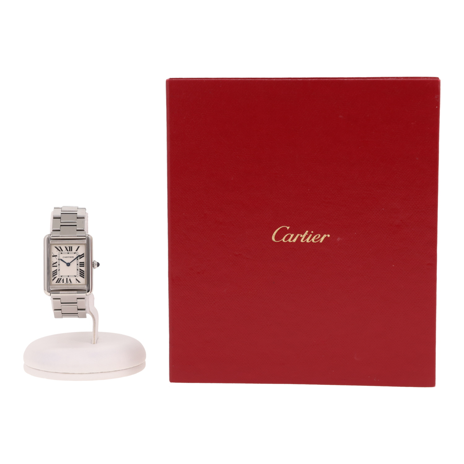 Orologio Cartier Tank Solo modello piccolo  in acciaio Ref: Cartier - 3170  Circa 2015
